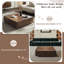Single Walnut Square Coffee Table With Storage-188953567-184446103