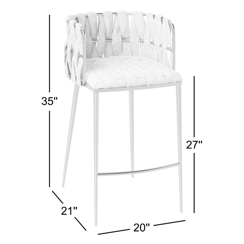 Tabouret de comptoir 27 po Tyrone, Gris foncé, Noir