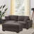 Aniessa 92'' Upholstered Sofa with Reversible Ottoman-1819859131