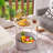 Deeley Small End Table with Storage Bag X-Shaped Cross-Leg Side Table Foldable Tray-2064531328