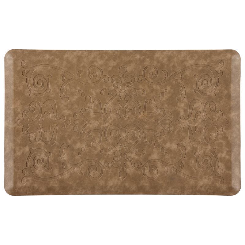 Water Resistant Anti-Fatigue Non-Skid Kitchen Mat, Rectangle 1'8" x 3'3", Taupe