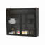 Armoire de rangement murale à 2 portes avec portes et tablettes en verre trempé-509820078