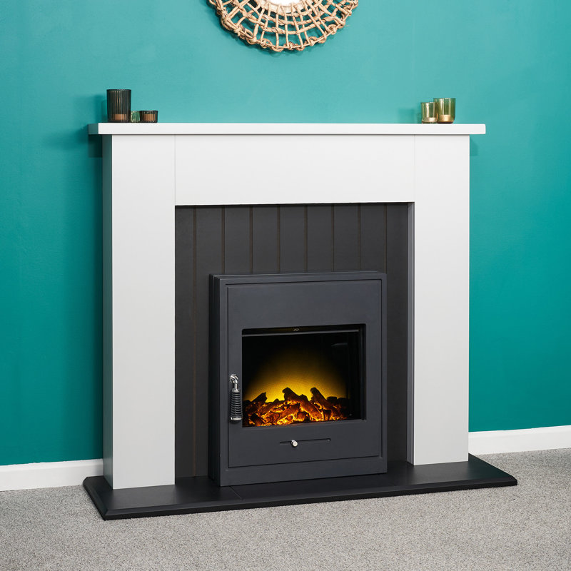 Oslo Adam 50.7cm W Black Electric Fireplace Insert with 6824.28 BTU