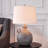 Maryclare 25 in. White Coastal Rustic Dimmable Ceramic Resin Bedroom Living Room Bedside Desk Nightstand Table Lamps With USB Port-1278209495