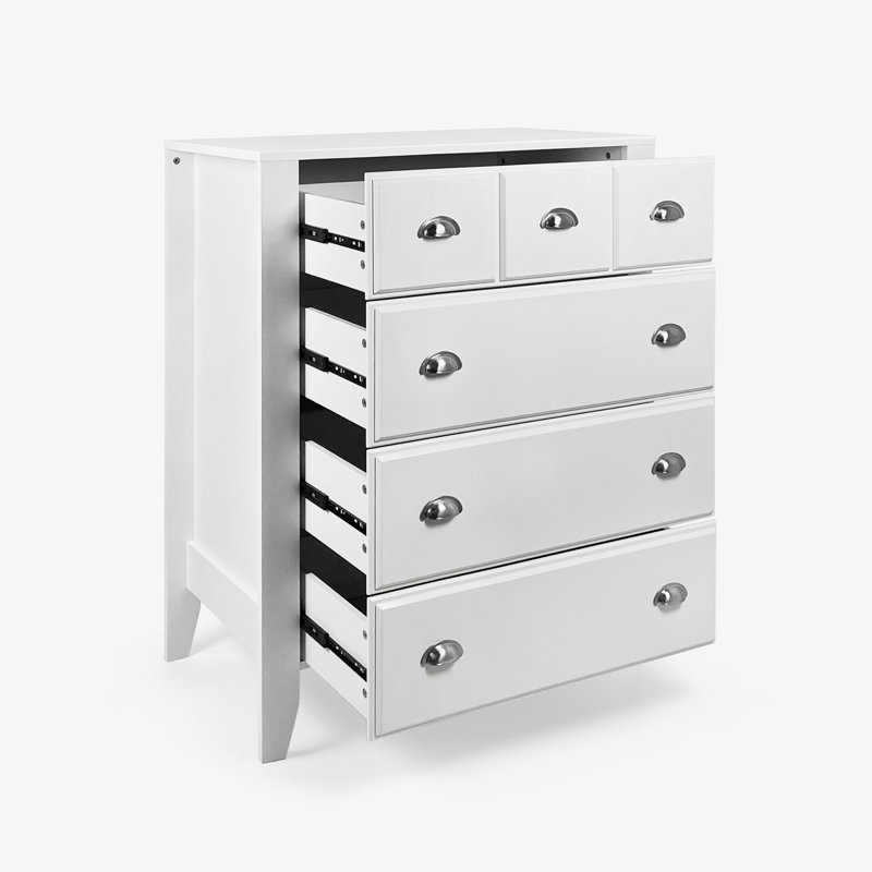 Siaosi 34.76 " W 6 - Drawer Dresser, White