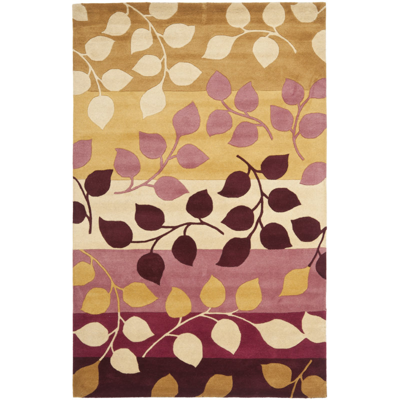Soho Hand Tufted Wool And Viscose Floral Rug, Rectangle 7'6" x 9'6"