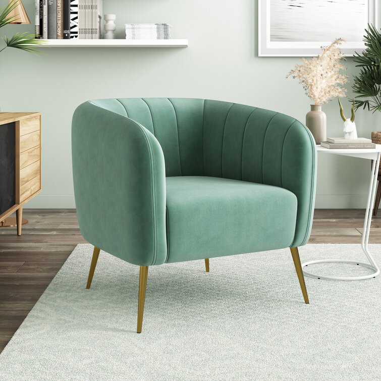 Dany 28" W Tufted Polyester Barrel Chair