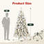 Arbre de Noël artificiel pré-éclairé enneigé-1237105554