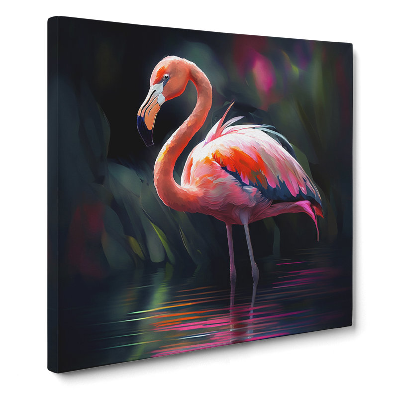 Flamingo Digital - No Frame Print, 50cm H x 50cm W x 3cm D