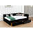 Velvet L Shaped Daybed With Storage Drawers, Upholstered Corner Sofa Bed For Living Room Guest Room