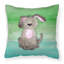 Coussin intérieur/extérieur en aquarelle pour chien-1013819890