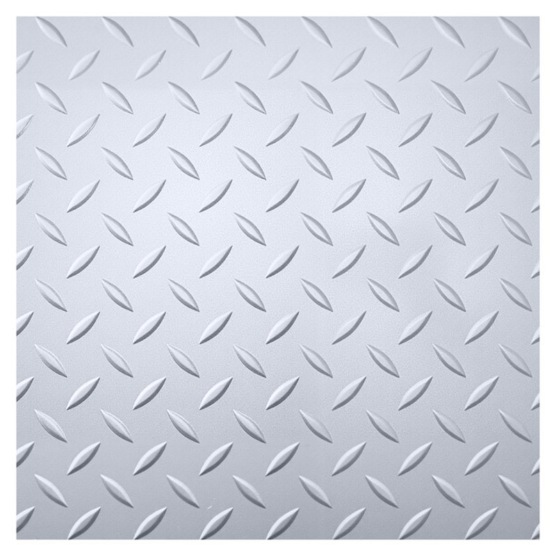 Paquet de 8 carreaux de sol pour garage à emboîtement argenté