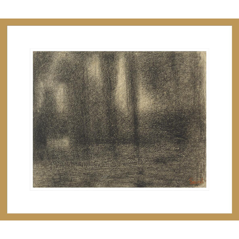 Poplars par Georges Seurat - Impression sur toile, H 17,75 po x l 20,99 po