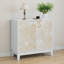 Buffet vintage sculpté, buffet décoratif avec 2 portes et tablettes réglables