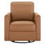 Fauteuil d'appoint pivotant en cuir véritable Weston-117357148