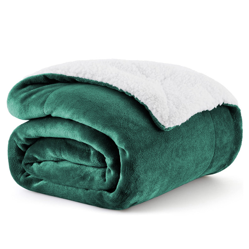 Couverture en molleton doux Microplush, Vert, Grand lit
