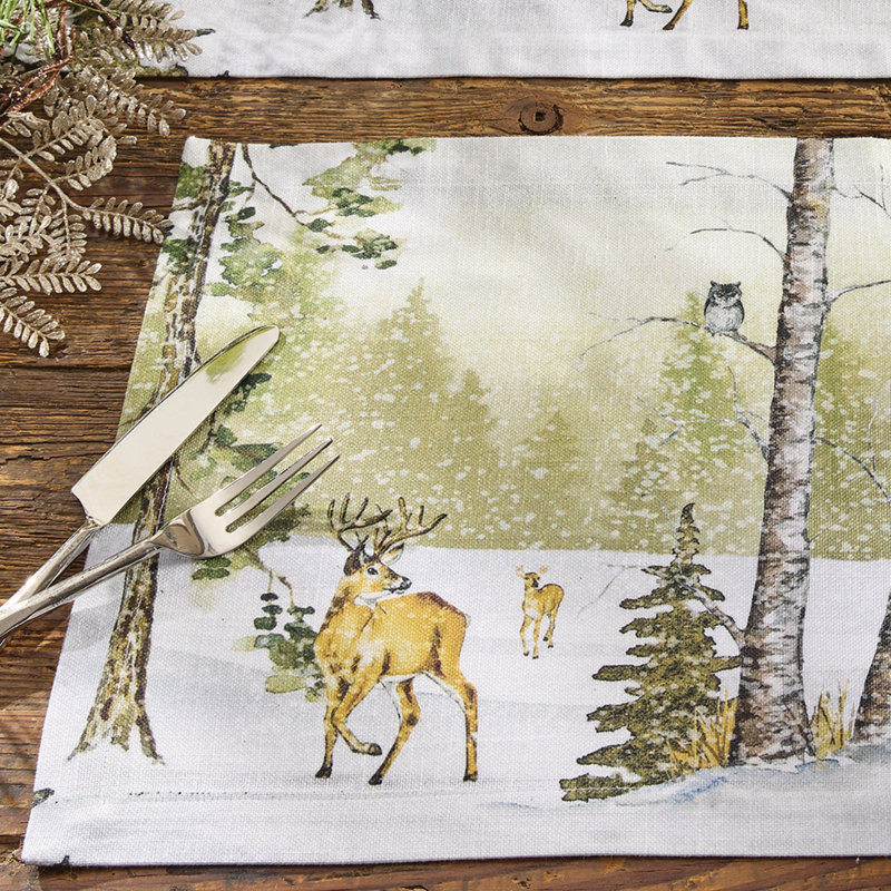  Ensemble de 4 napperons Woodland Winter