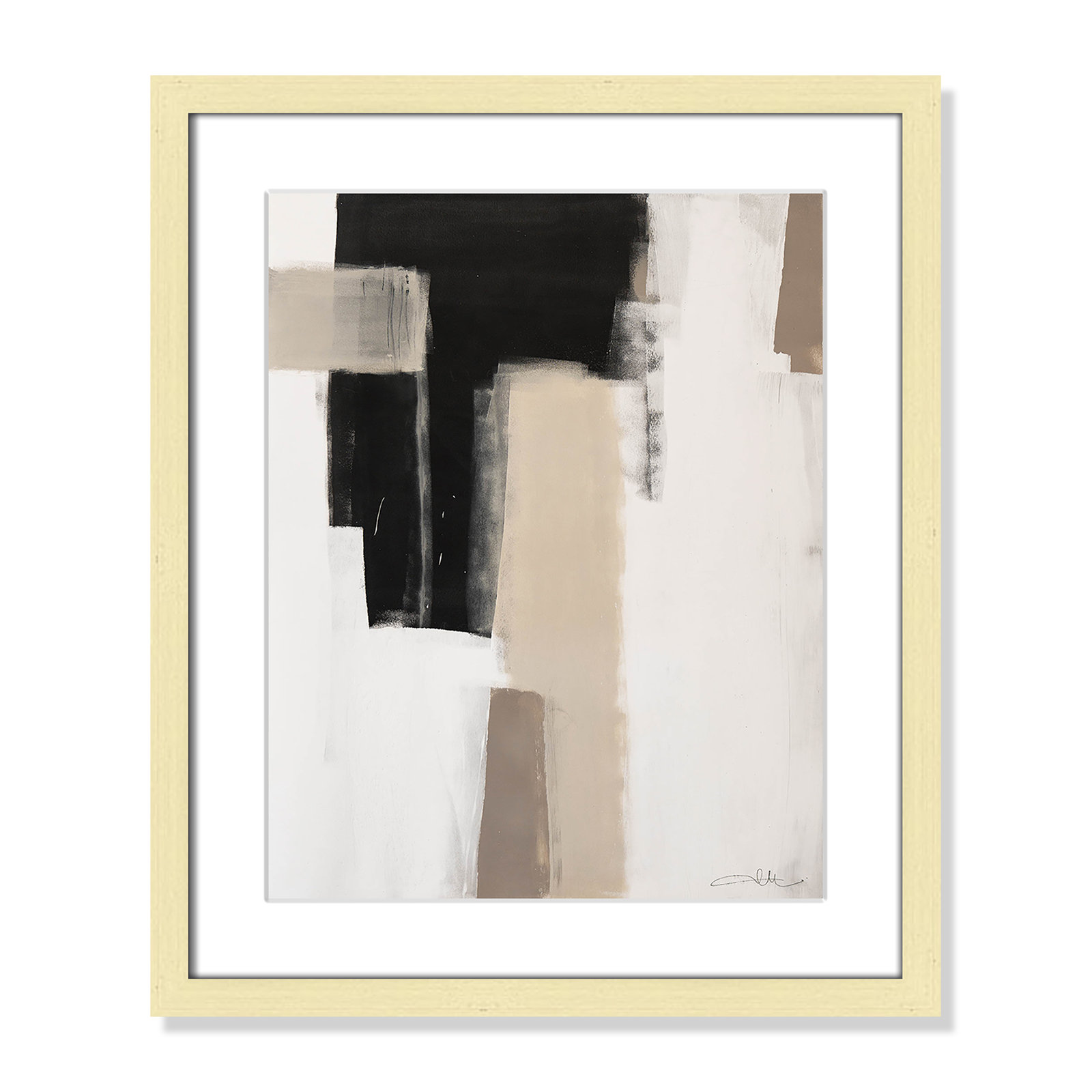 Giverny Earth Scapes I Print, Yes, 19" H x 16" W x 1.25" D, Gold Single Picture Frame