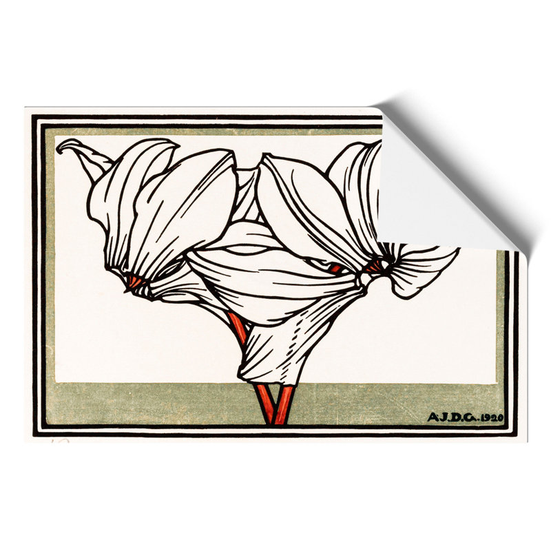 Cyclamen Flowers by Julie de Graag - Frameless Print, 42cm H x 59cm W x 0.1cm D
