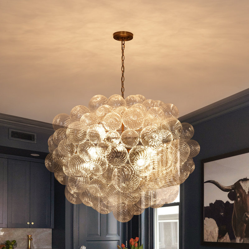 Lustre 12 lumières en verre Twisty