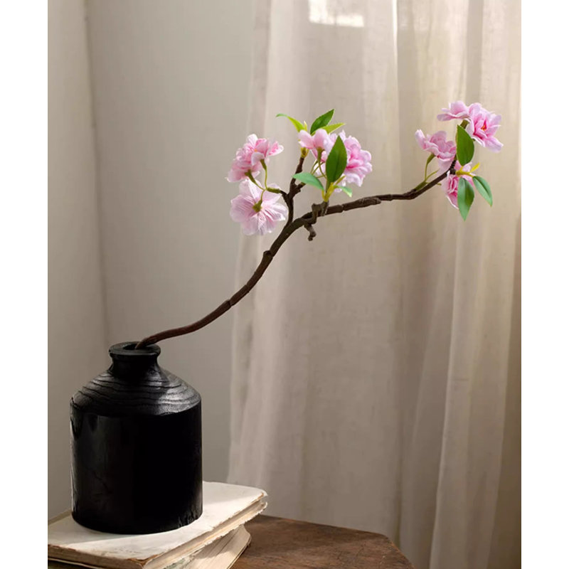 Petite tige de fleur de pêcher 16,5 po de hauteur, Rose clair