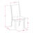 5-Piece Linen White Finish Solid Wood Top - Rectangular Dining Room Set - Seats 4-872890933-872890920