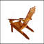 Chaise Adirondack d'extérieur ou d'intérieur en bois, pliable, chêne