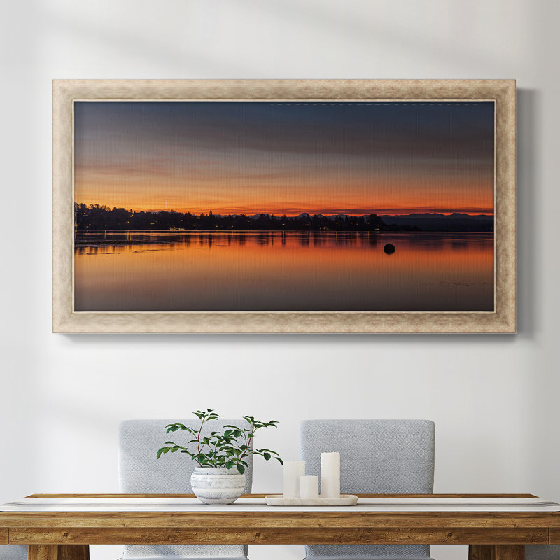 «Blaze of Glory», reproduction d'un seul cadre photo sur toile, H 25 po x l 45 po x P 1,25 po, Encadrement brun