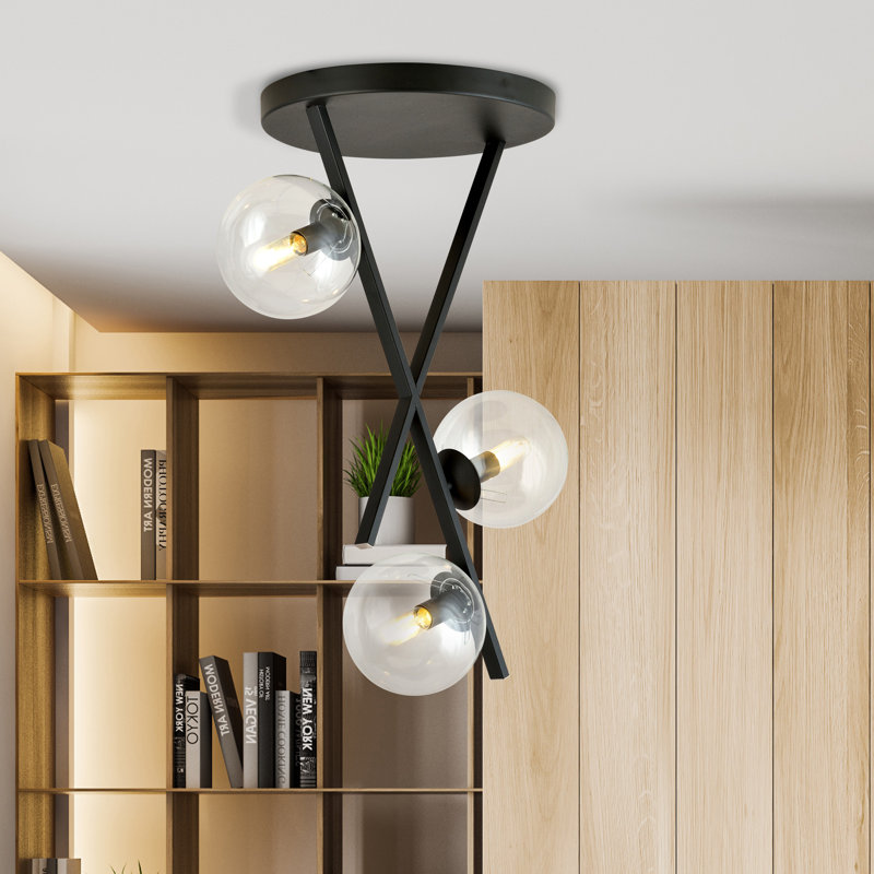 Adrial 3 - Light Unique/Statement Chandelier, Transparent