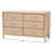 Camodeca Japandi Sun-Bleached Braided Rattan 6-Drawer Dresser