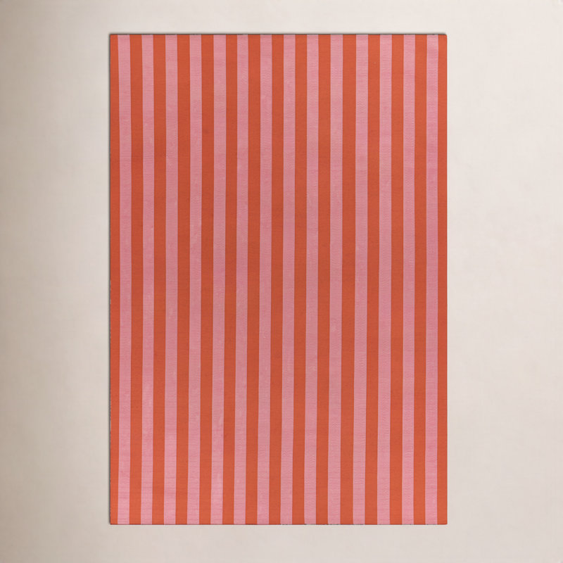 Tapis d'intérieur rayé rouge 2 pi x 3 pi par Momeni Holloway, 2 pi x 3 pi
