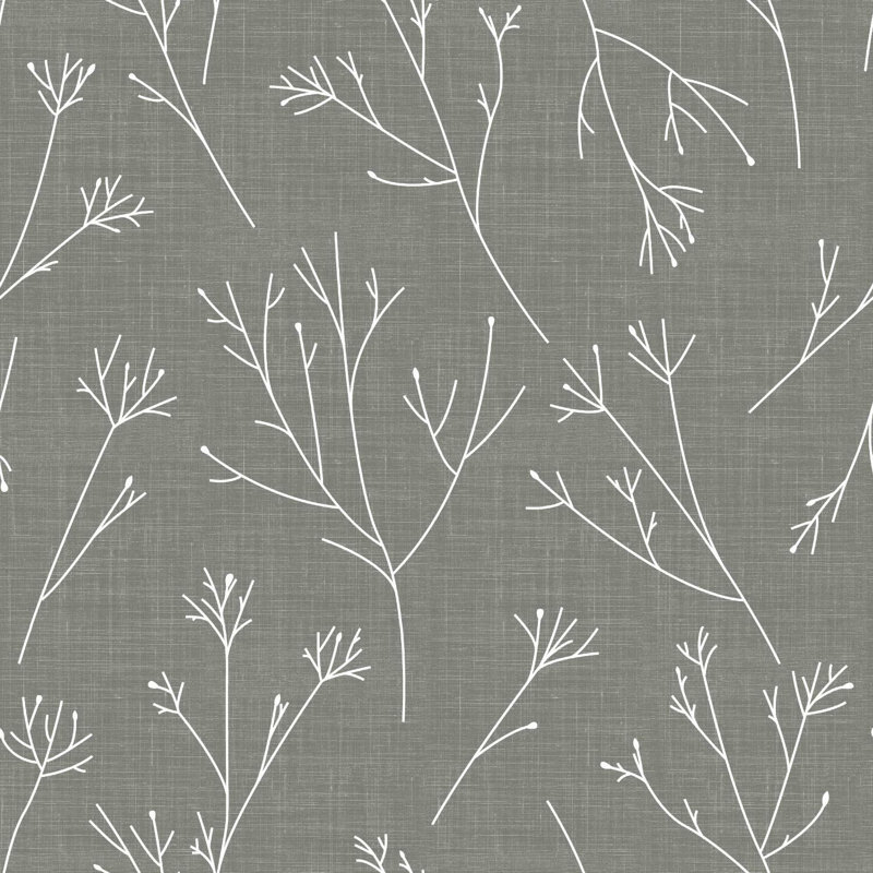 Rouleau de papier peint adhésif Alaze, Gris, L 16,5 po x l 20,5 po