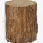 Tabouret de souche d'arbre, table d'appoint décorative, table de bout en béton avec finition grain de bois