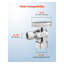Paquet de 10 valves d'arrêt 1/4 d'angle, entrée de compression 1/2 po x sortie de compression 3/8 po, valve d'arrêt en laiton sans plomb pour la plomberie de cuisine et de salle de bain