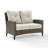 Allis 53.25'' Wide Metal Loveseat with Cushions