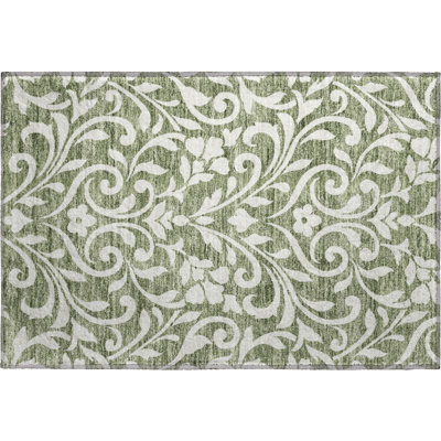 Premium Machine Washable Prisco Fern Rug