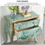 Commode décorative rétro en bois sculpté et sculpté