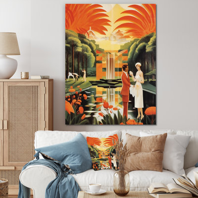 Art Deco Lady In White Cosmopolitan Adventure - Fashion Woman Wall Art For Living Room
