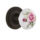 Rope White Rose Interior Mortise Door Knob