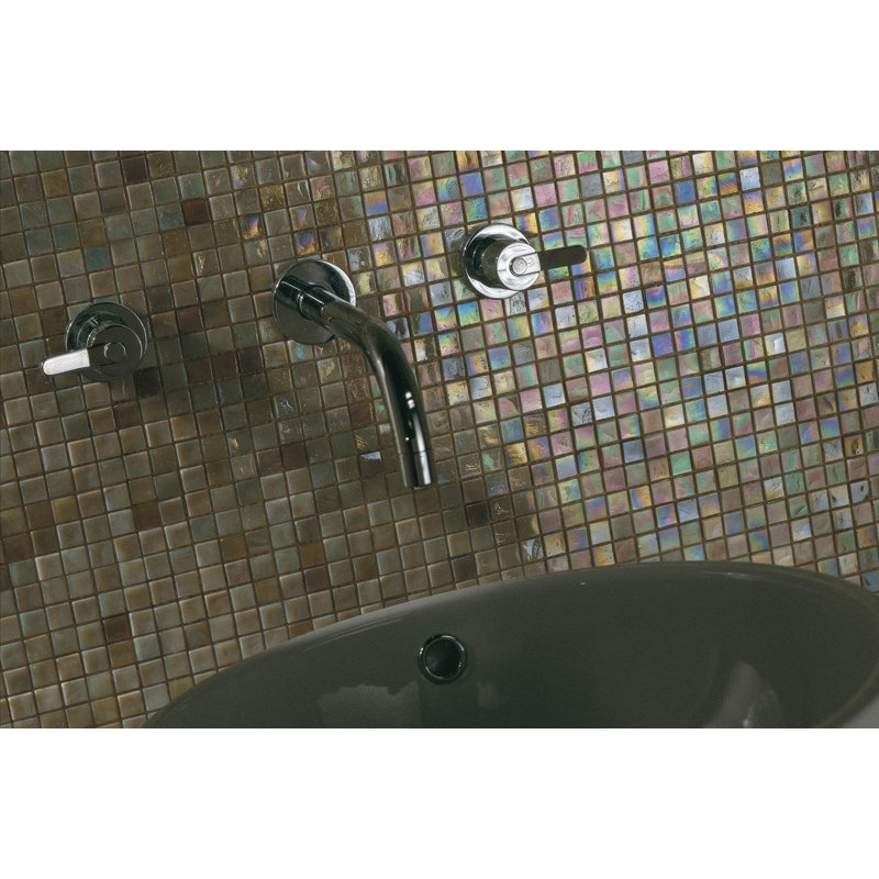 Marigold 3 5/8" x 5/8" Iridescent Glass Mosaic