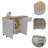 Sayville 2-Drawer 2-Shelf Kitchen Island White And Pine