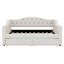 Lit de jour rembourré avec ceinture à DEL et lit gigogne, canapé-lit en lin pour enfants, chambre à coucher, aucun sommier nécessaire-2000938308-2000938362