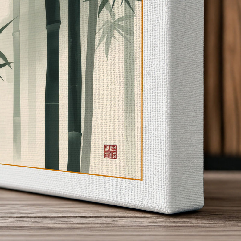 Bamboo Study Japandi - Wrapped Canvas, 18x12 - 45.7 x 30.5 cm, White Border