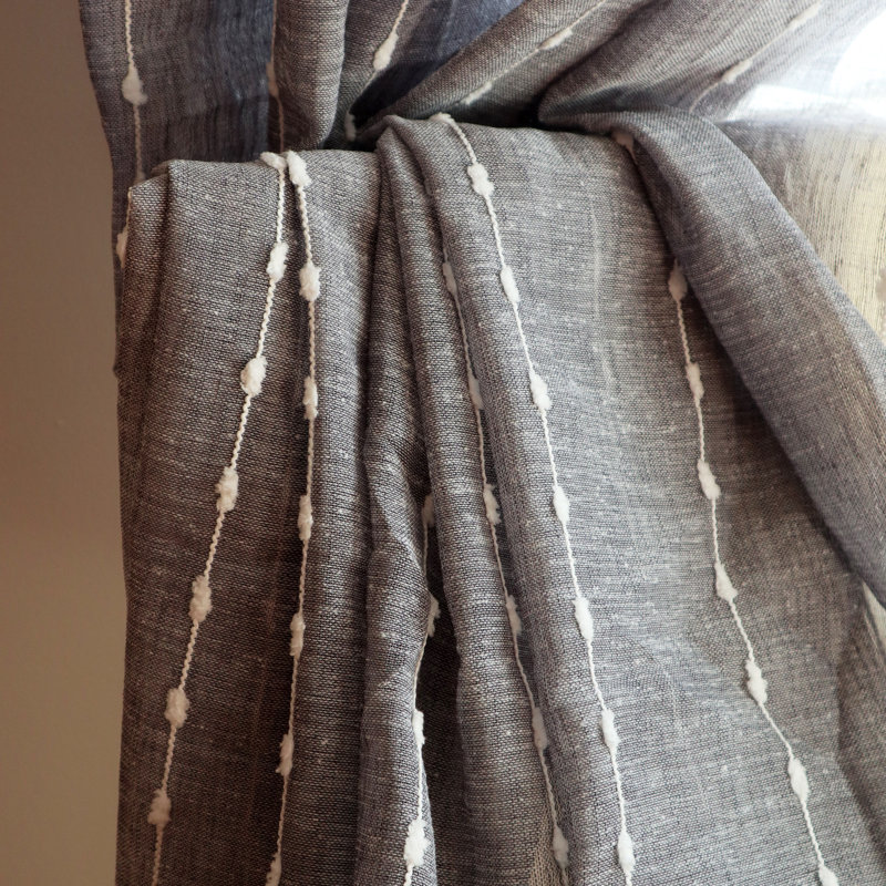 Rideau en polyester, Gris blanc