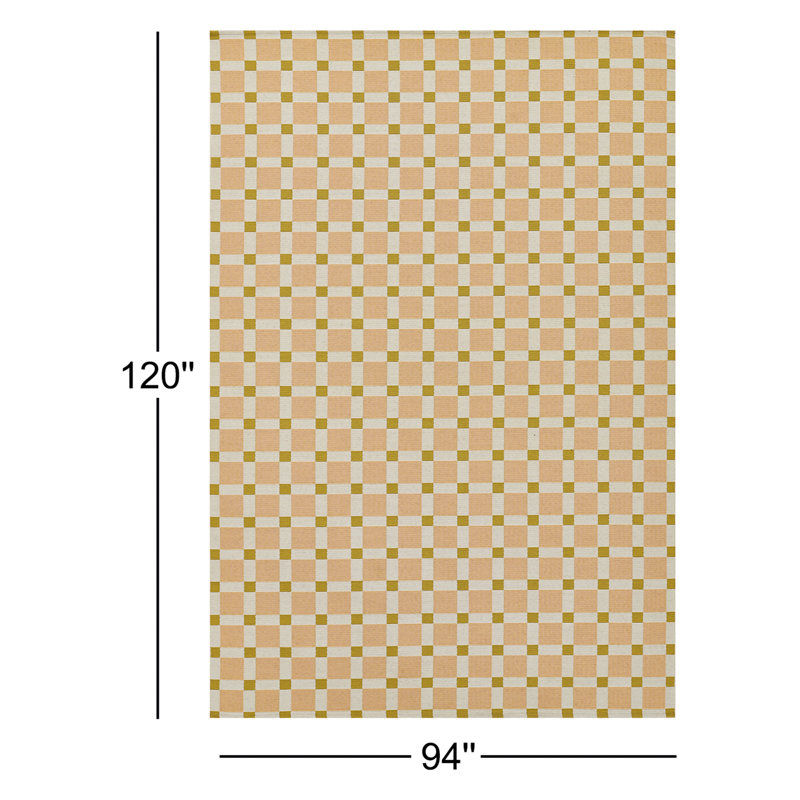 Tapis intérieur / extérieur rose Icon Icon, Rectangle 7 pi 10 po x 10 pi