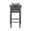 Tabouret de bar d'extérieur Volker en aluminium avec coussins gris - ensemble de 2-1831918036