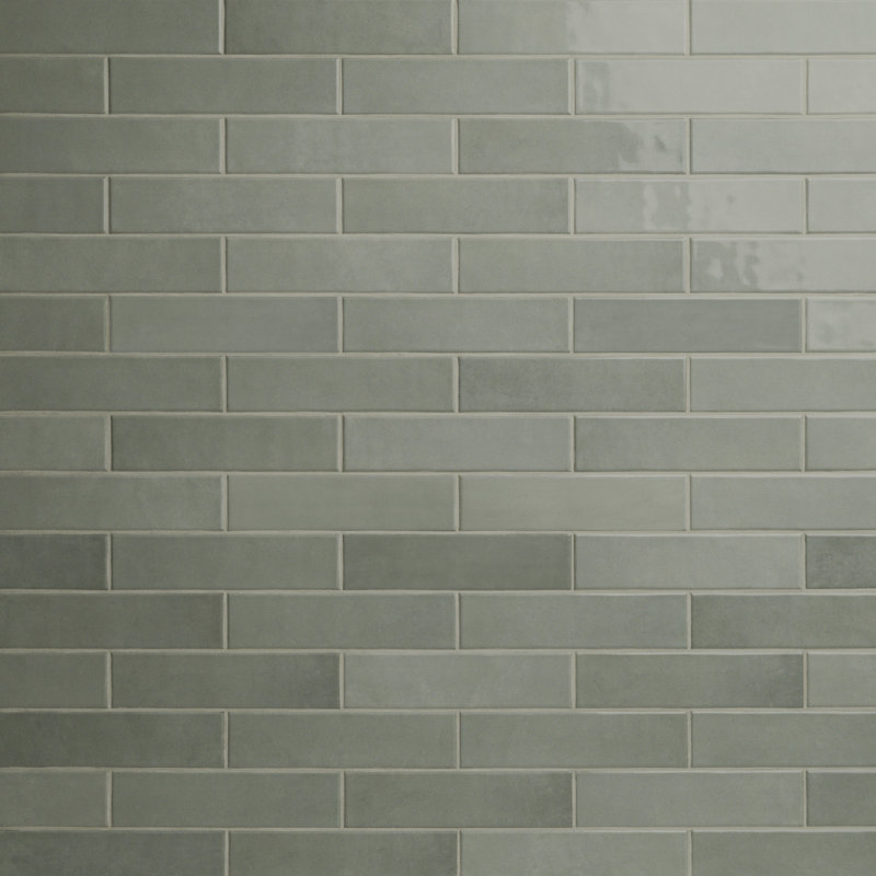 Renzo Jade 3 in. x 12 in. Glossy Ceramic Subway Wall Tile, Jade