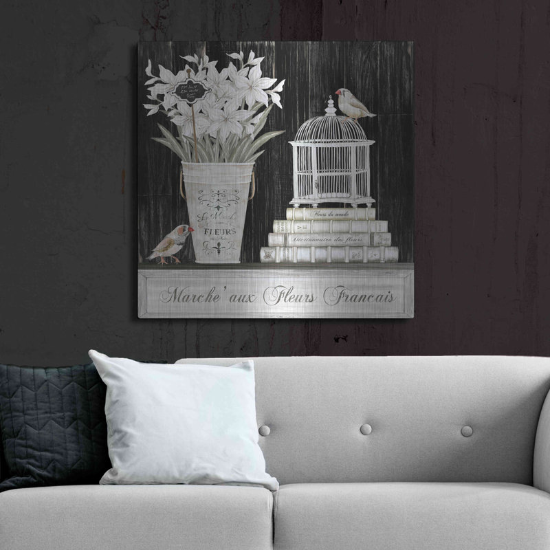 «Amaryllis Still Life» par Cindy Jacobs, art mural en métal, H 36 po x l 36 po