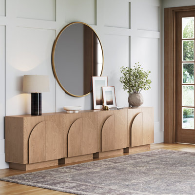 Armoire d'appoint à 2 portes en bois massif Eastampton (ensemble de 4 pièces)