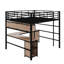 Lit mezzanine double en métal avec bureau et armoire-1700752967